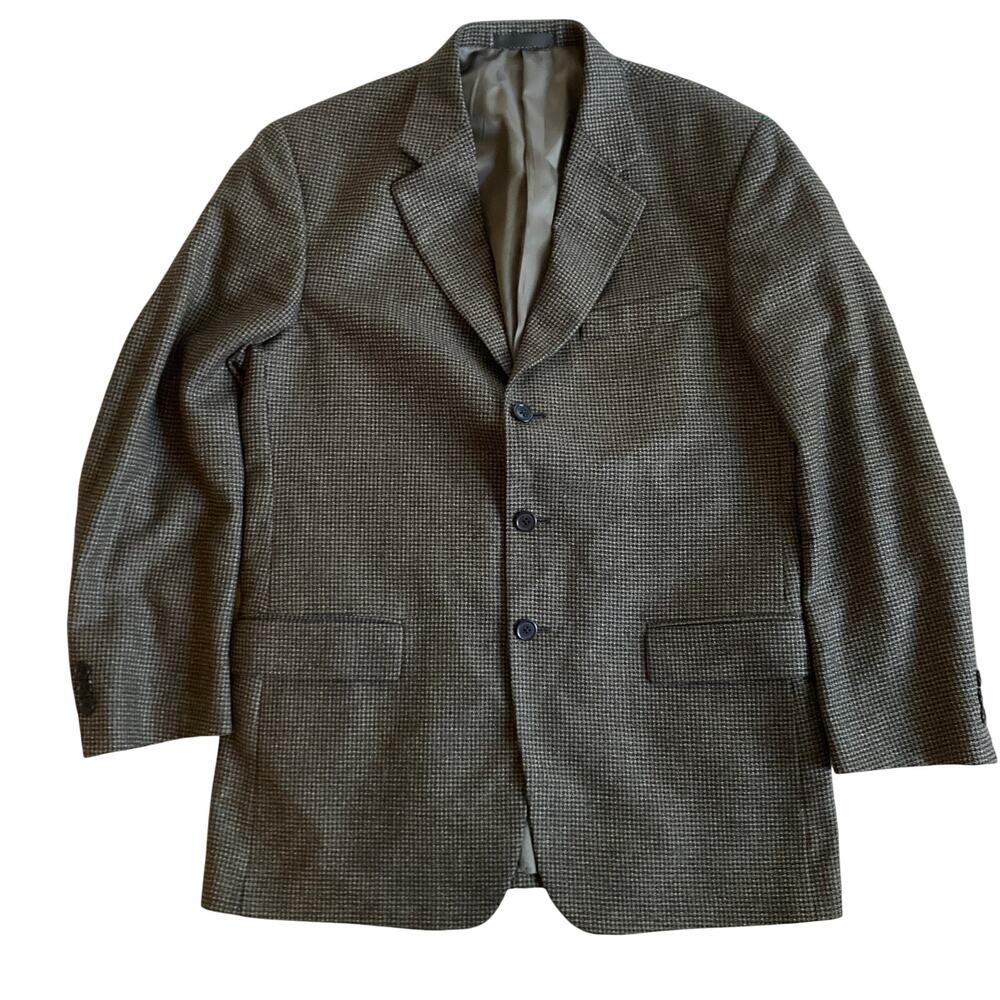 Monsieur by Givenchy Sport Coat Blazer Mens 40 Black Gold Formal Jacket Classic